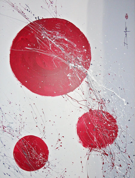 Modern acrylic painting on canvas