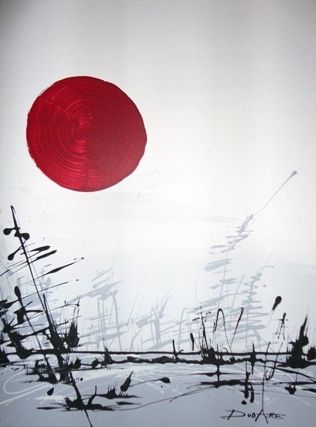 Modern acrylic painting on canvas